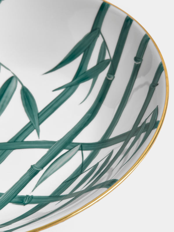 Marie Daage - Jardin d'Arashiyama Hand-Painted Porcelain Large Bowl - White - ABASK