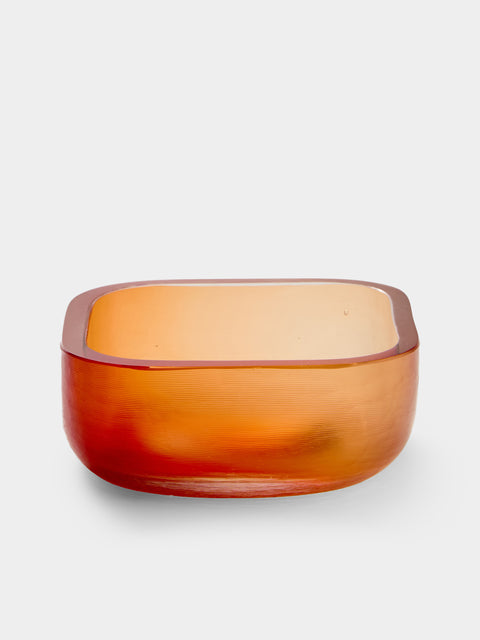 Antique and Vintage - 1950s Paolo Venini Glass Bowl - Orange - ABASK - 