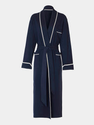 Arch4 - Sloane Baby Goat Cashmere Robe - Navy - ABASK - 