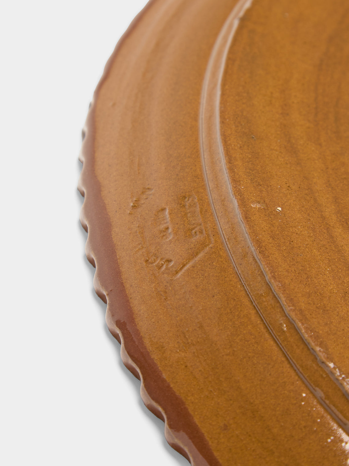 Poterie d’Évires - Birds Hand-Painted Ceramic Large Platter - Light brown - ABASK