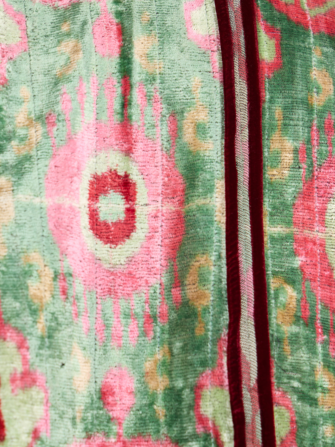 Nazzy Beglari - Hand-Loomed Ikat Velvet Reversible Robe | One Size - Multiple - ABASK