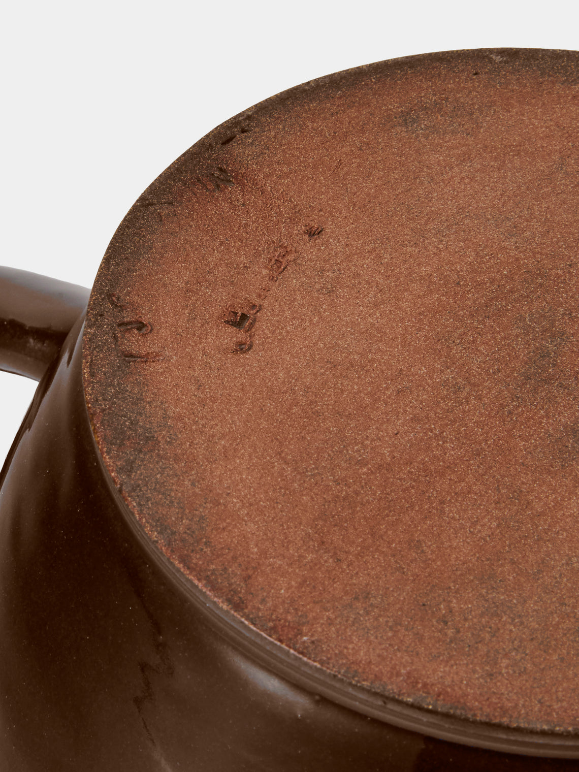 Poterie d’Évires - Cows Hand-Painted Ceramic Medium Jug - Dark Brown - ABASK
