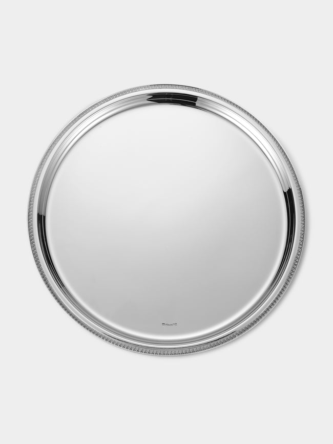 Christofle - Malmaison Silver-Plated Round Tray (15.5in/39cm) - Silver - ABASK - 