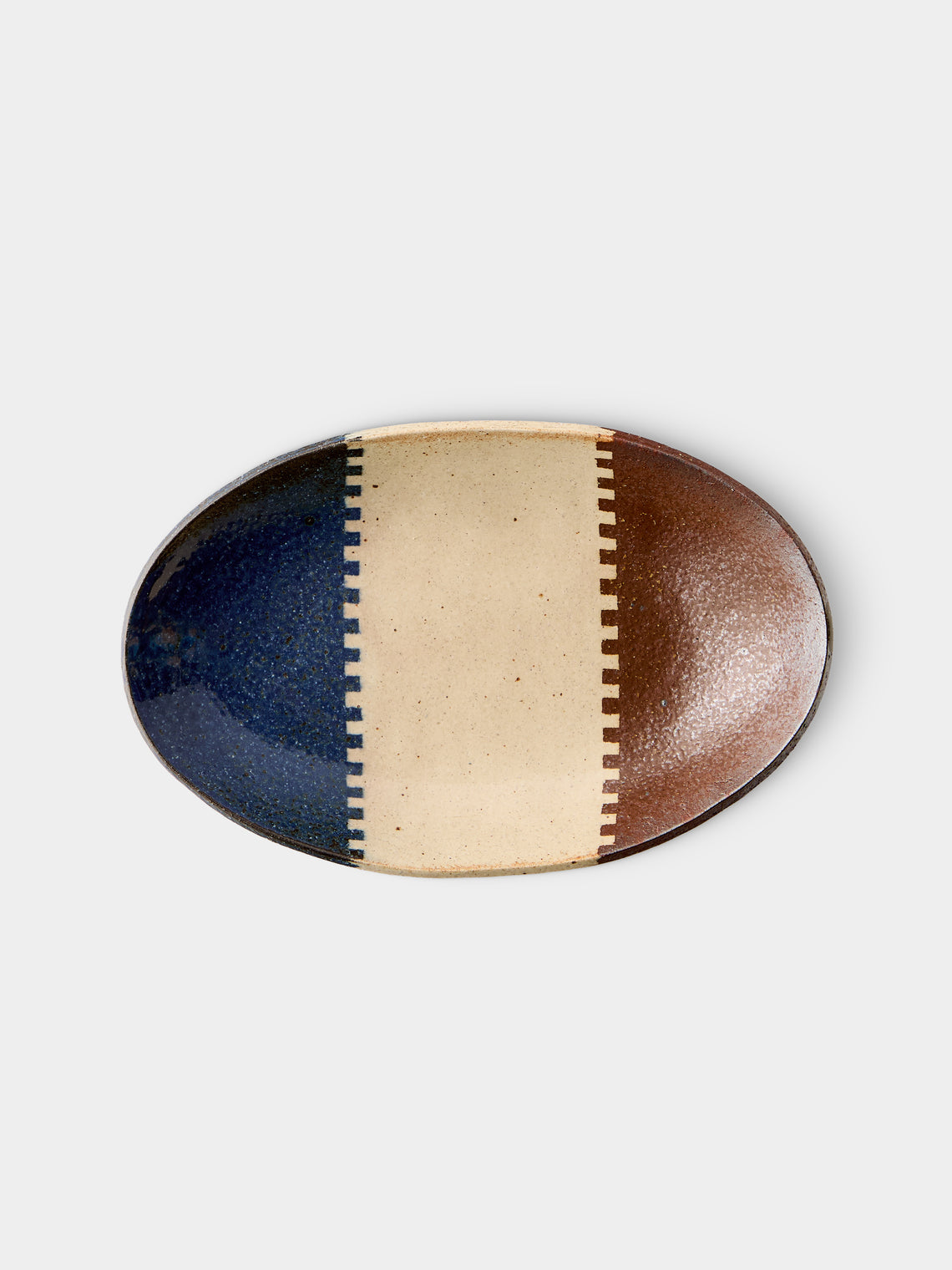 Makidani-gama - No. 1 Nerikomi Ceramic Medium Oval Bowls (Set of 5) - Multiple - ABASK - 