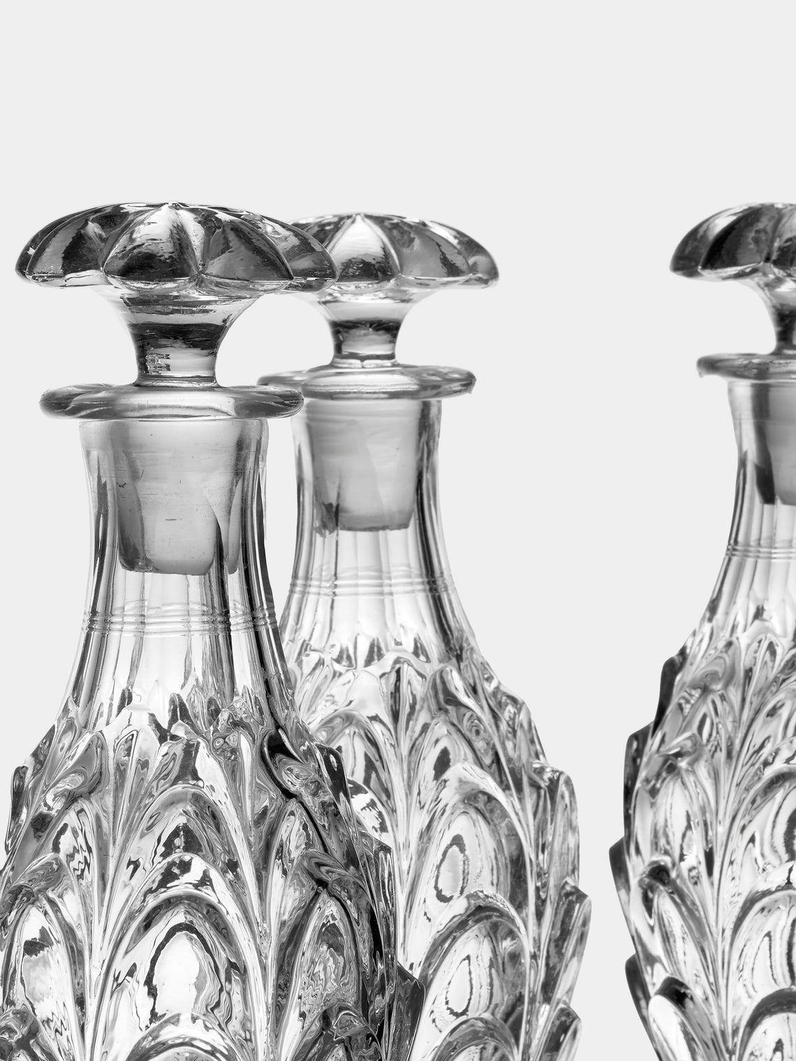 Antique and Vintage - 19th-Century Baccarat Crystal Carafes (Set of 3) - Clear - ABASK