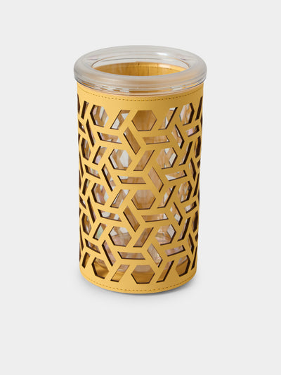 Rudi - Stelvio Leather Thermal Bottle Cooler - Yellow - ABASK - 