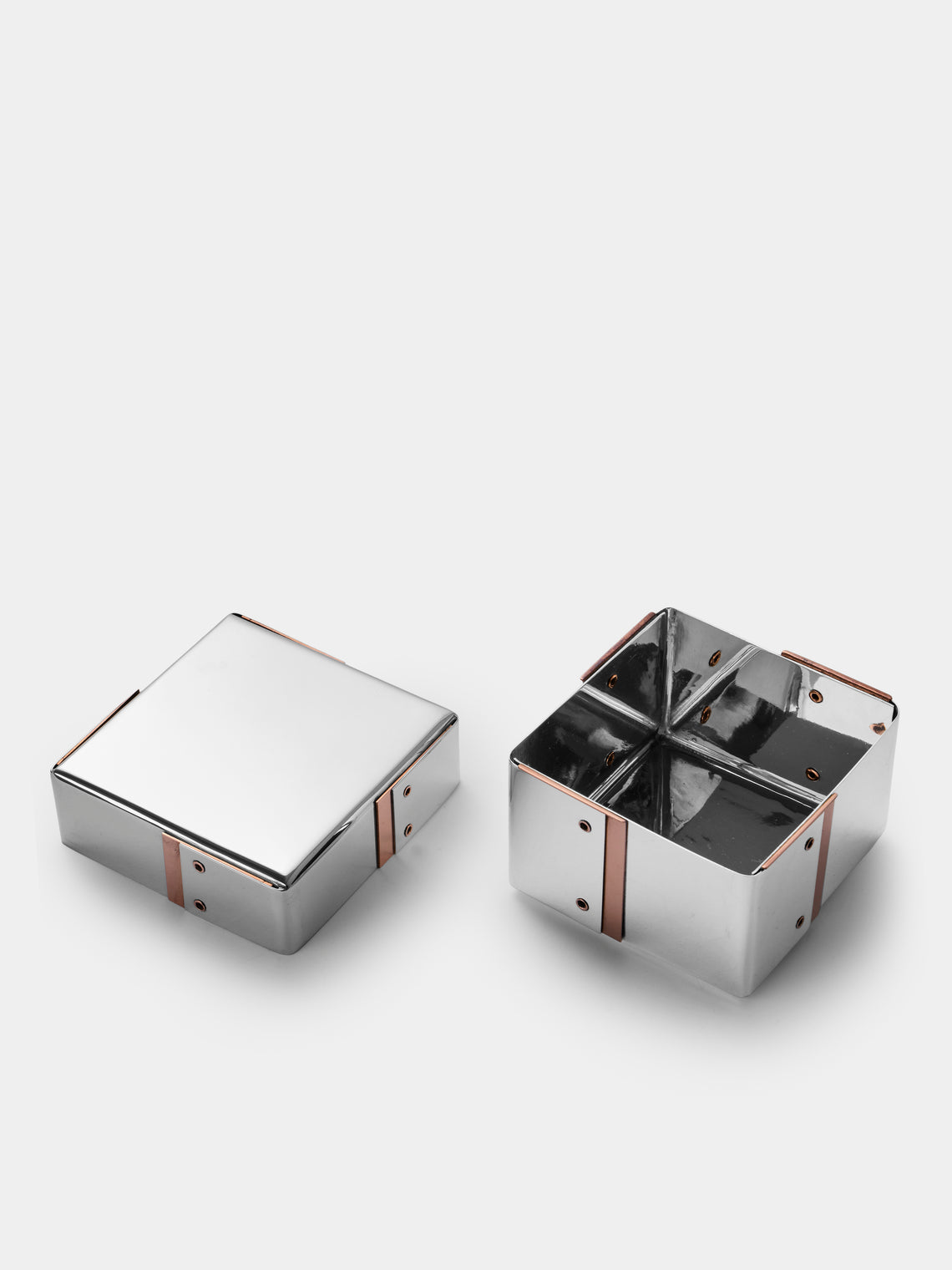 San Lorenzo - 1972 Afra and Tobia Scarpa Sterling Silver Square Box - Silver - ABASK