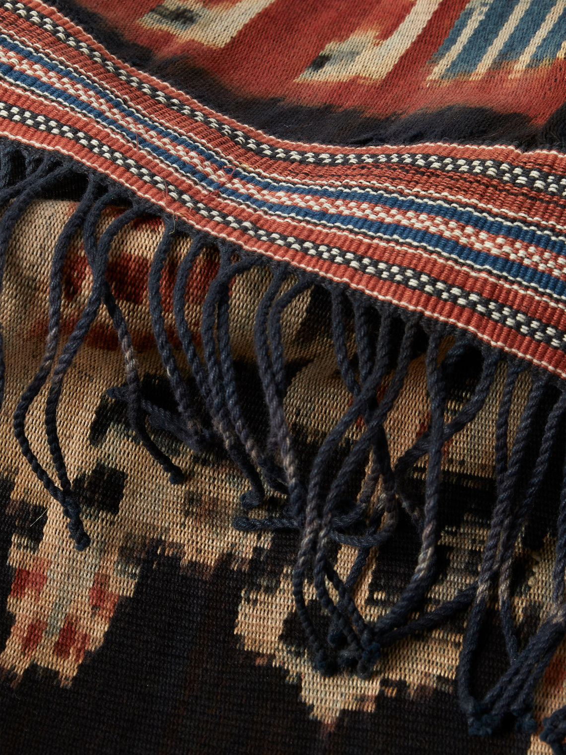 R Collective - Echoes of the Divine Ikat Cotton Bed Blanket (126in/3.2m) - Multiple - ABASK