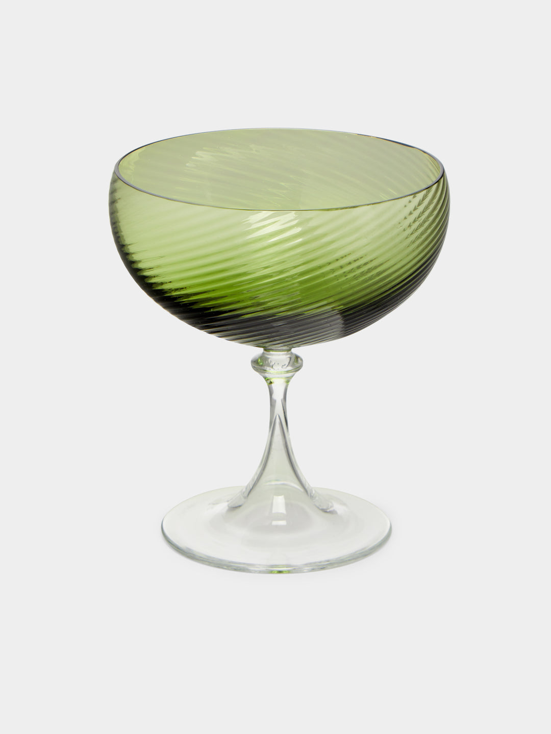 NasonMoretti Twisted Soraya Hand-Blown Murano Glass Champagne Coupe