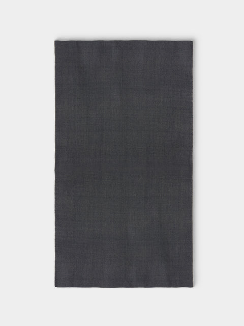 Me & K - Reversible Merino Wool and Cashmere King-Size Blanket (106in/2.7m) - Navy - ABASK - 
