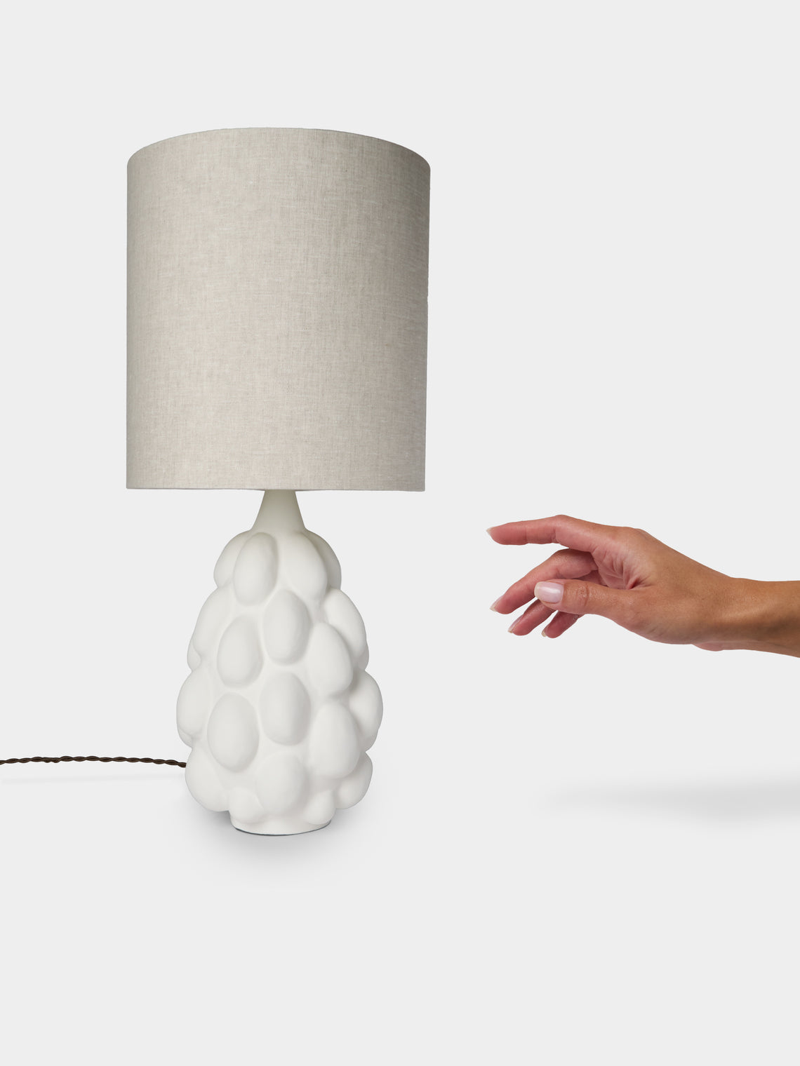 Legato Studio - Pomona Hand-Cast Composite Table Lamp - Ivory - ABASK