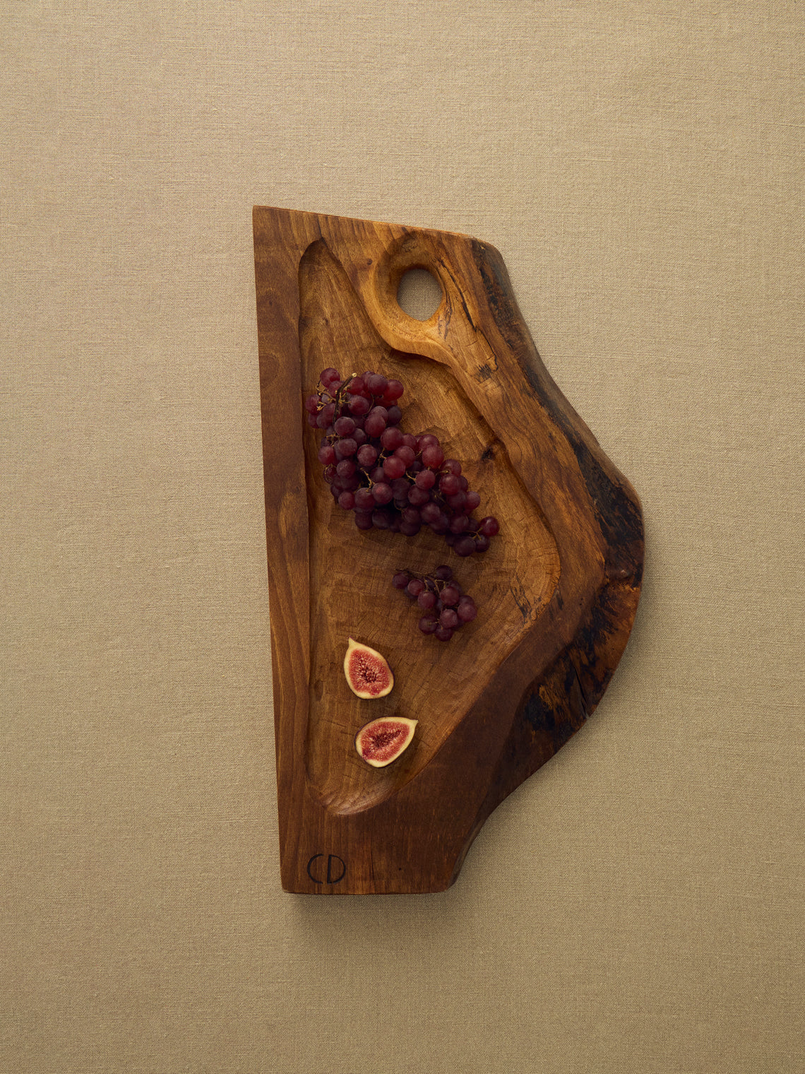 Eliot Daguet - Hand-Carved Walnut Serving Board - Brown - ABASK