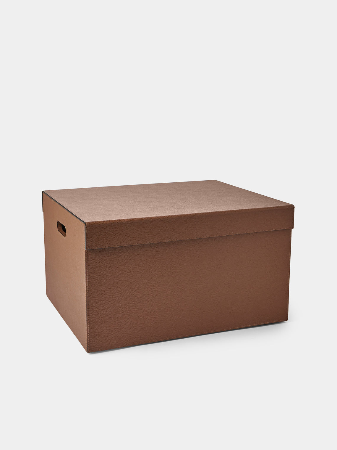 Giobagnara - Parma Leather Large Closet Box - Brown - ABASK