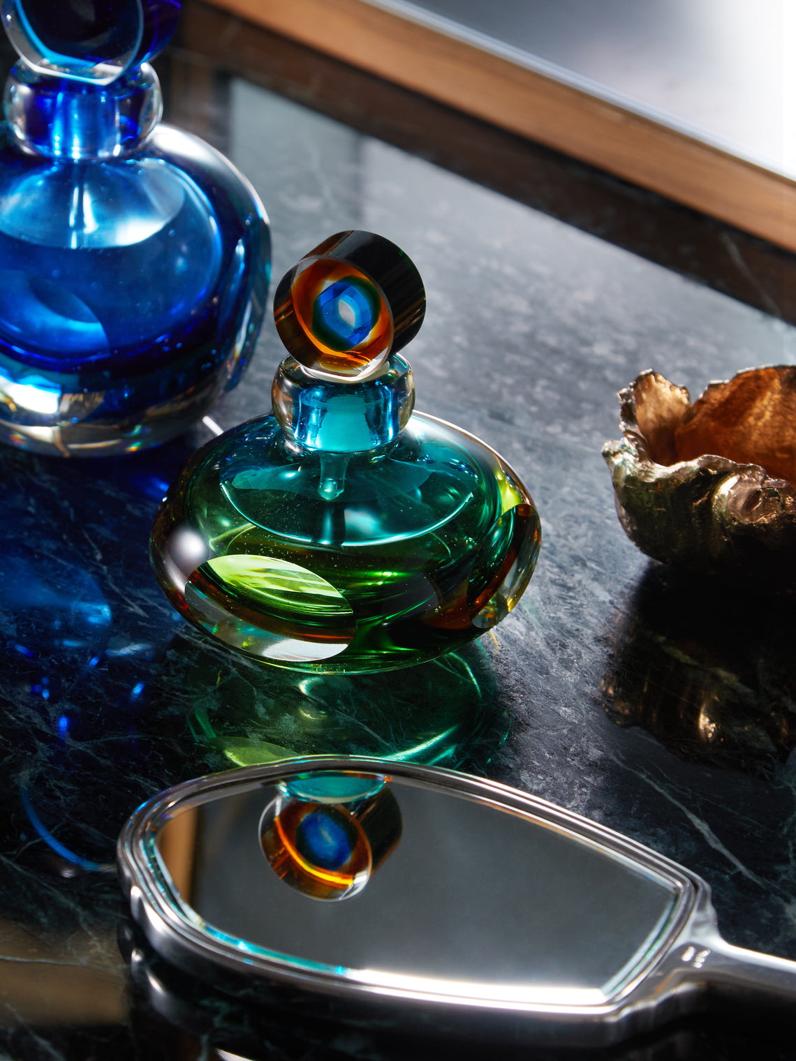 Antique and Vintage - Late 20th Century Sommerso Vetri Murano Perfume Bottle -  - ABASK