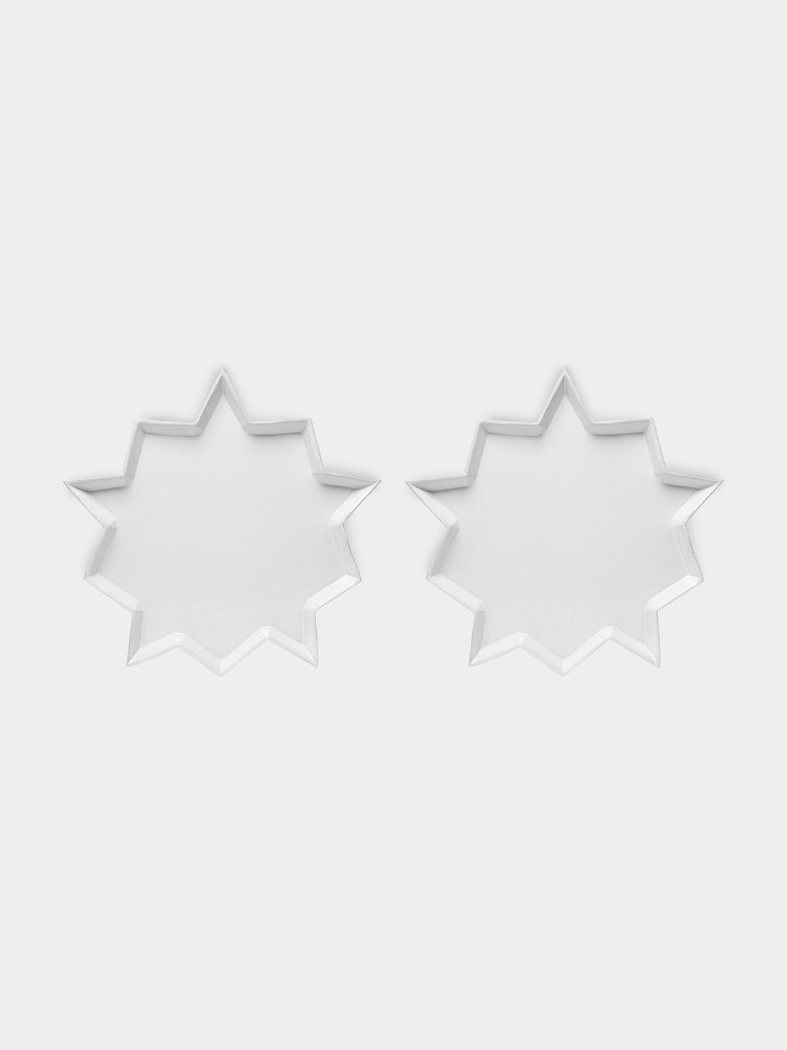 Astier de Villatte - Etoile Hand-Glazed Ceramic Dinner Plate (Set of 2) - White - ABASK 