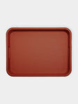 Giobagnara - Polo Leather Rectangular Tray with Handles -  - ABASK - 