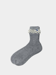 Maria La Rosa - Women's Miami Cashmere Socks | One Size - Light Gray - ABASK - 