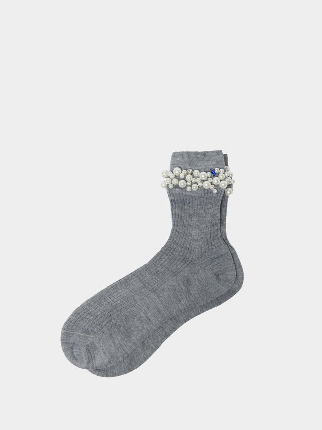 Maria La Rosa - Women's Miami Cashmere Socks | One Size - Light Gray - ABASK - 