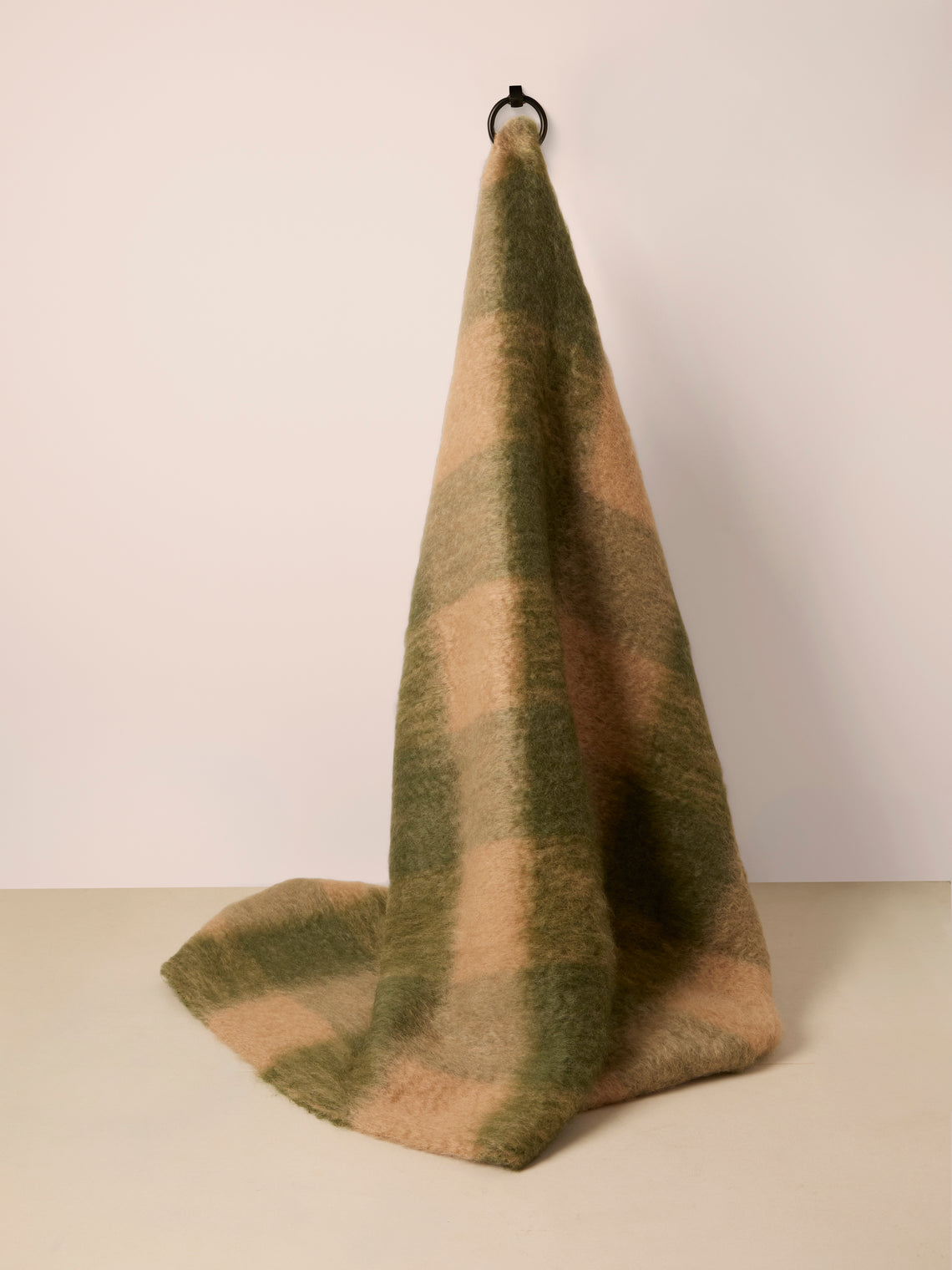 The Wren - Arbor Handwoven Mohair and Wool Throw (76.5in/1.95m) - Green - ABASK