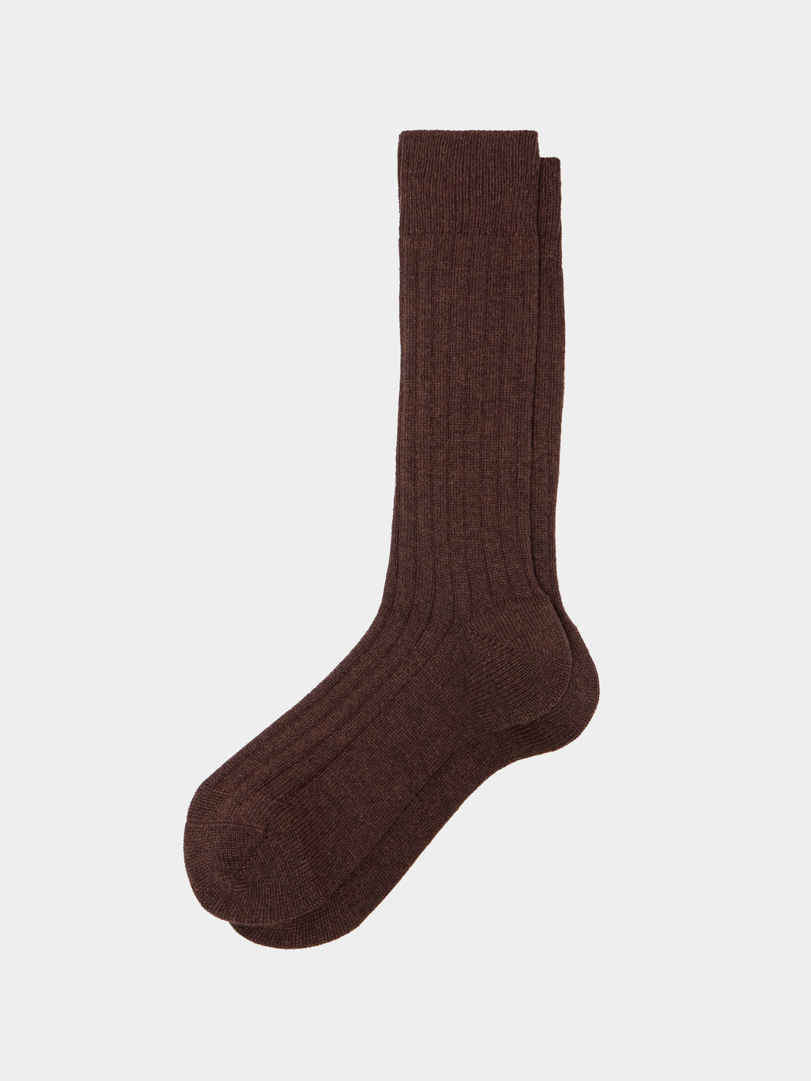 Maria La Rosa - Women's One Cashmere Mid-Calf Socks | One Size - Brown - ABASK - 