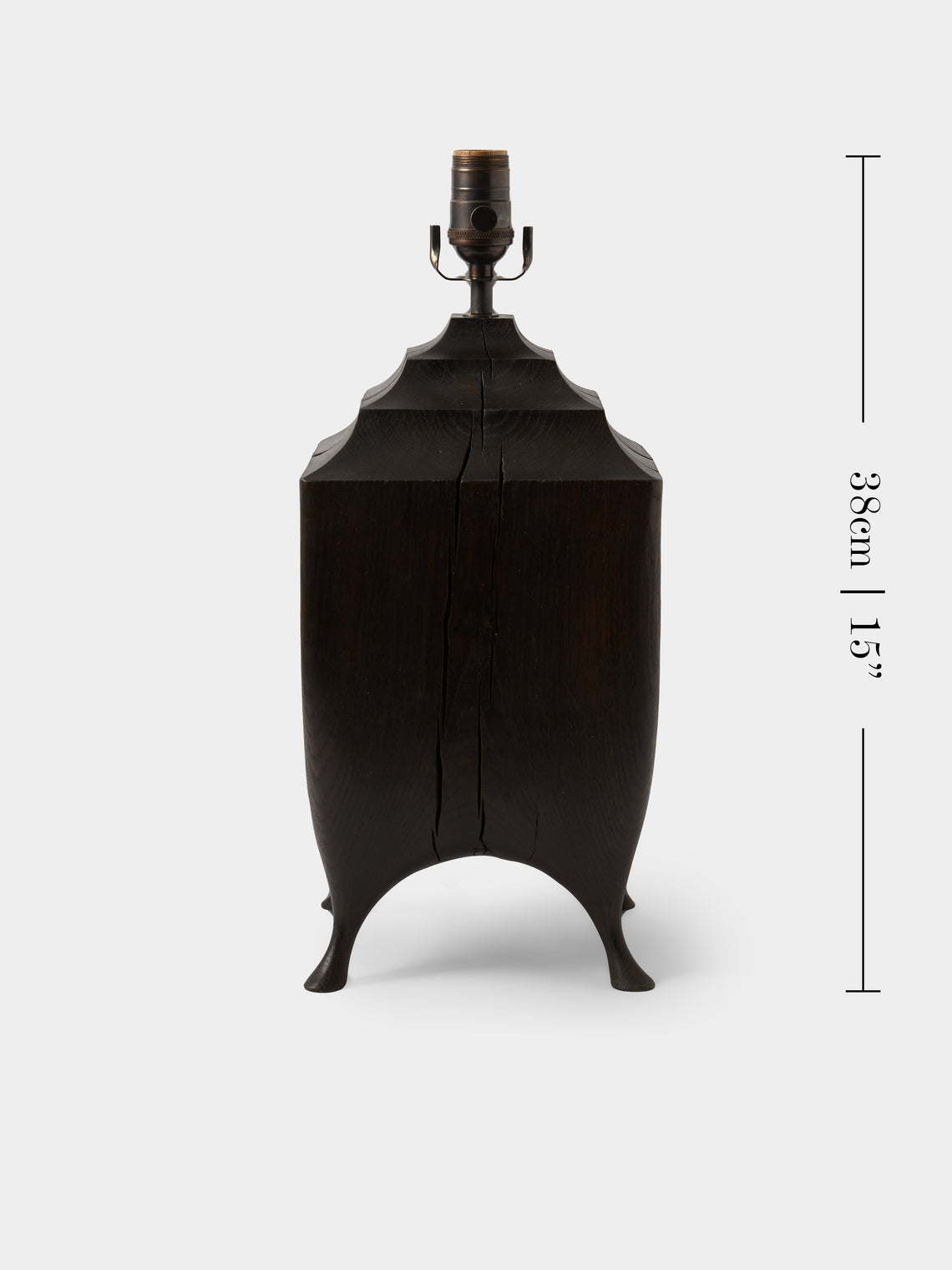 Jamie Gaunt Designs - No. 4 Scorched Oak XL Table Lamp - Black - ABASK