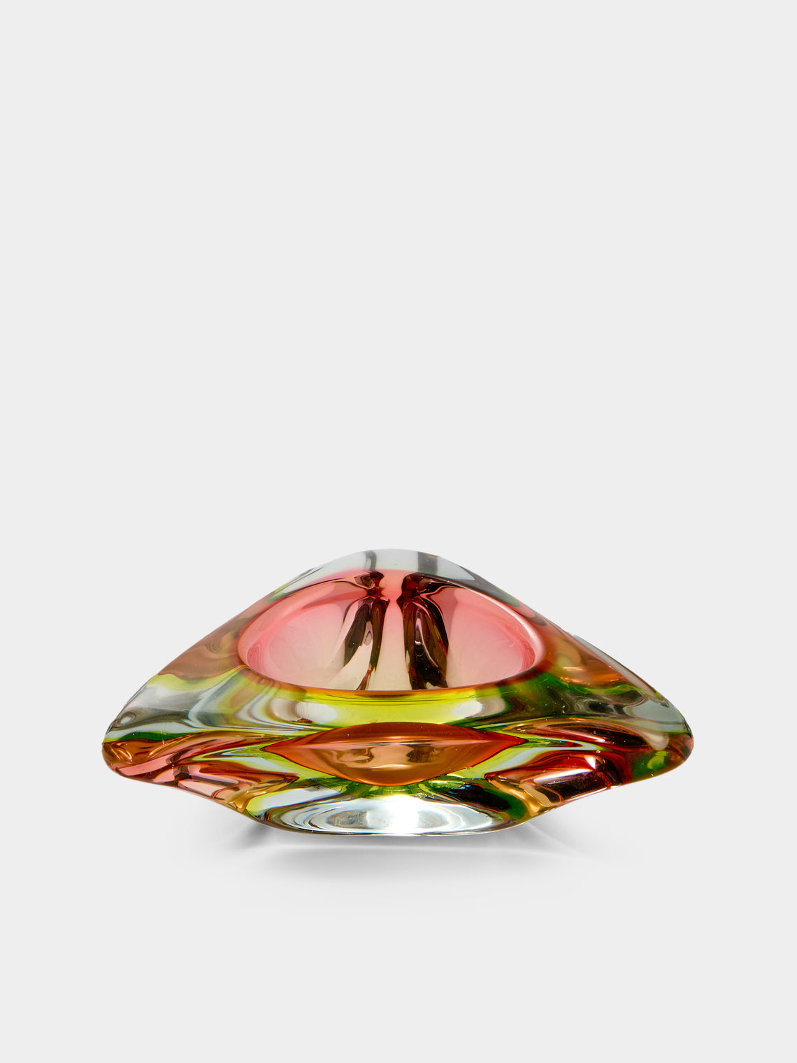Antique and Vintage - Mid-Century Murano Glass Ashtray - Orange - ABASK - 