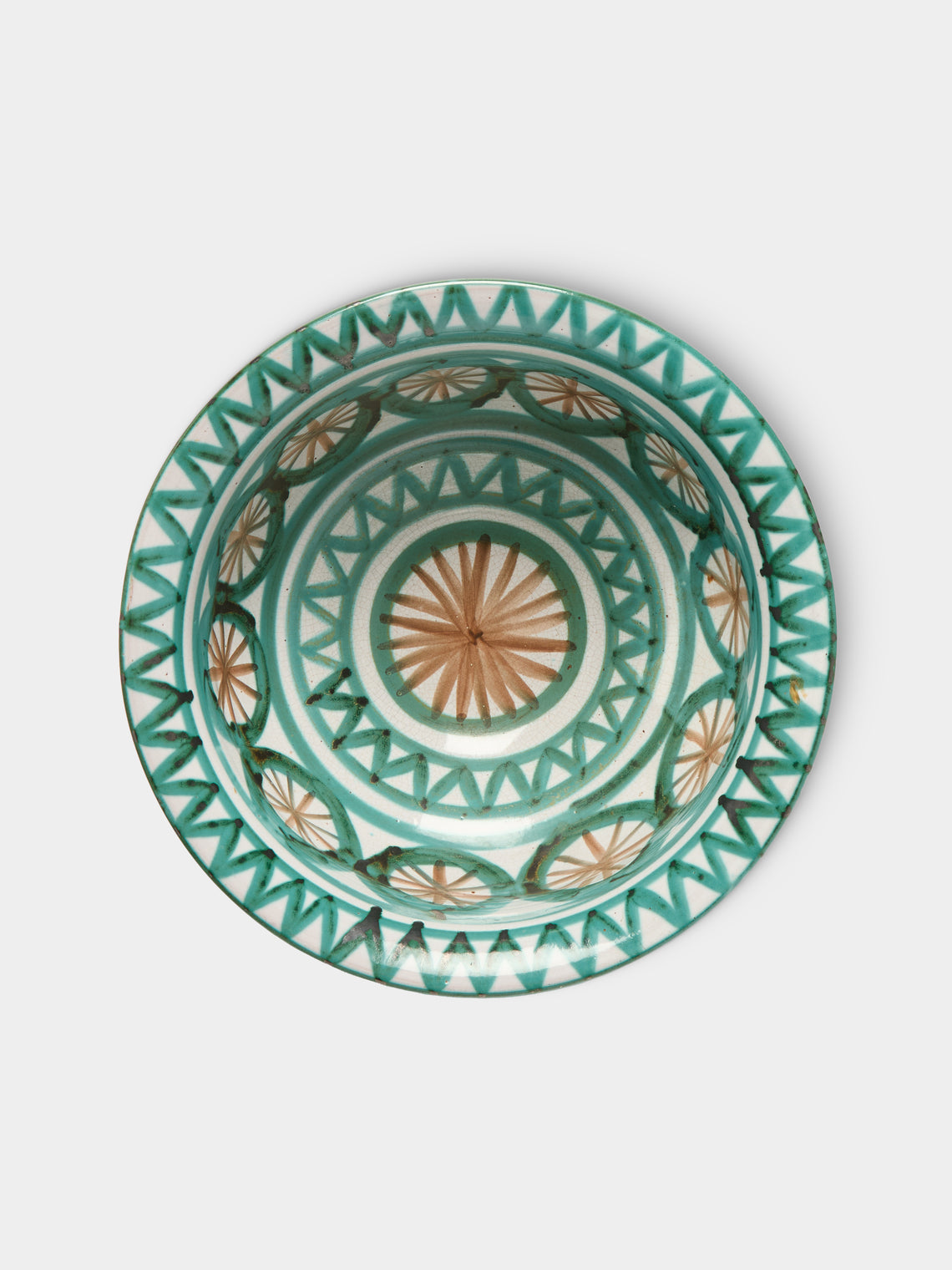 Antique and Vintage - Mid-Century Robert Picault Ceramic Bowl - Green - ABASK