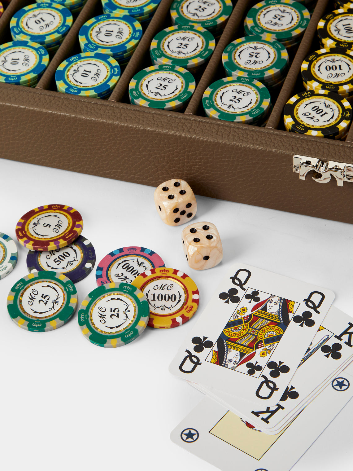 Hector Saxe - Leather Poker Set - Natural - ABASK