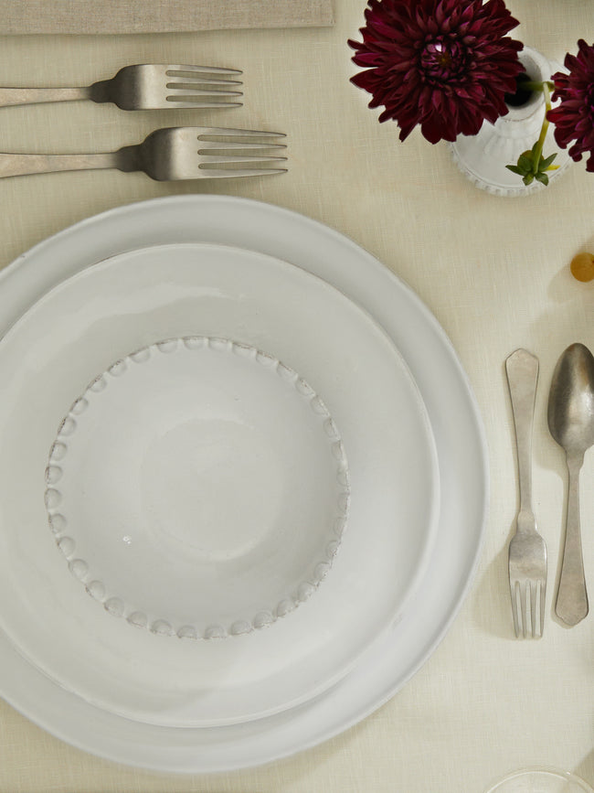 Astier de Villatte - Adélaïde Hand-Glazed Ceramic Small Soup Plate (Set of 2) - White - ABASK