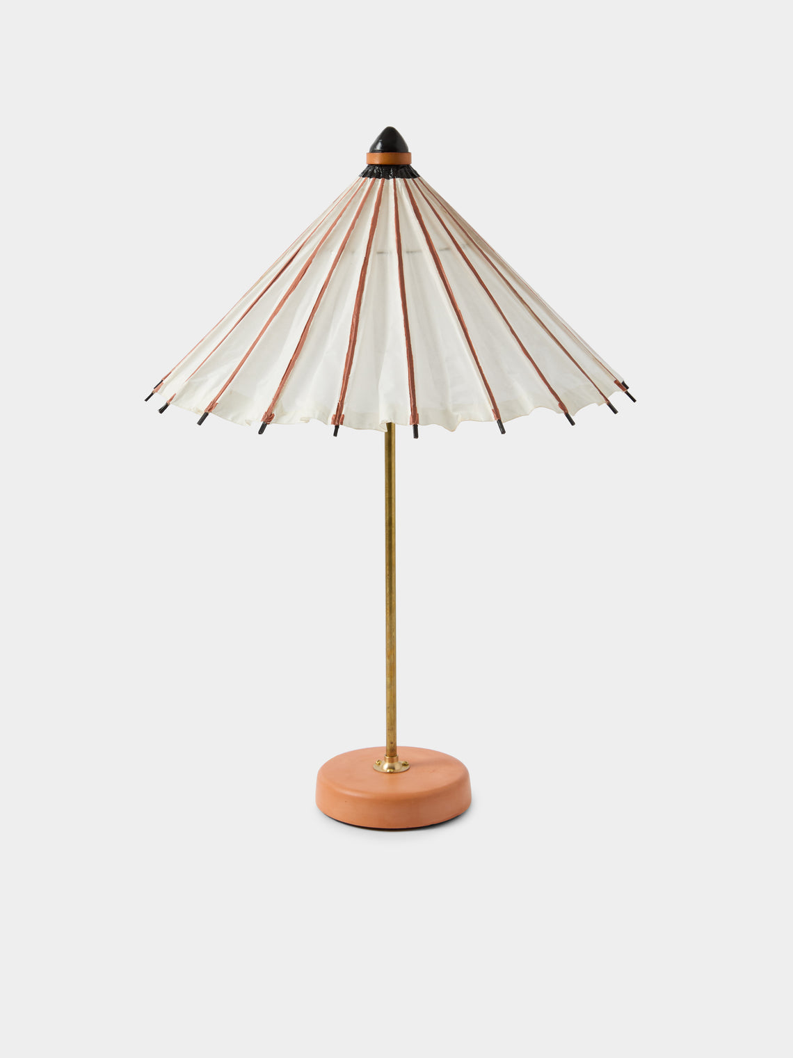 Tennant New York - Vintage Parasol, Bamboo and Coconut Table Lamp - Beige - ABASK - 