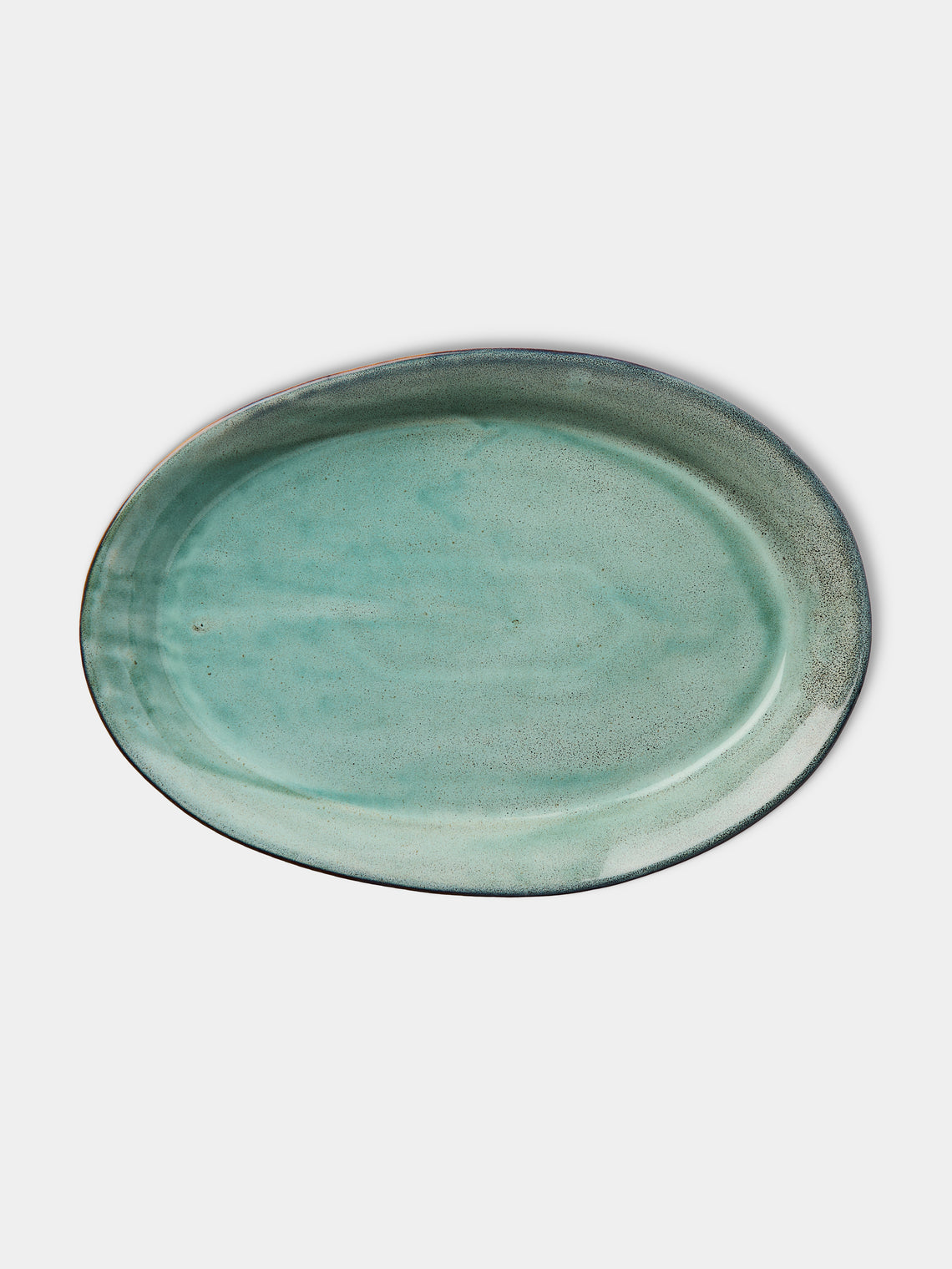 Mervyn Gers Ceramics - Hand-Glazed Ceramic Large Oval Platter - Blue - ABASK