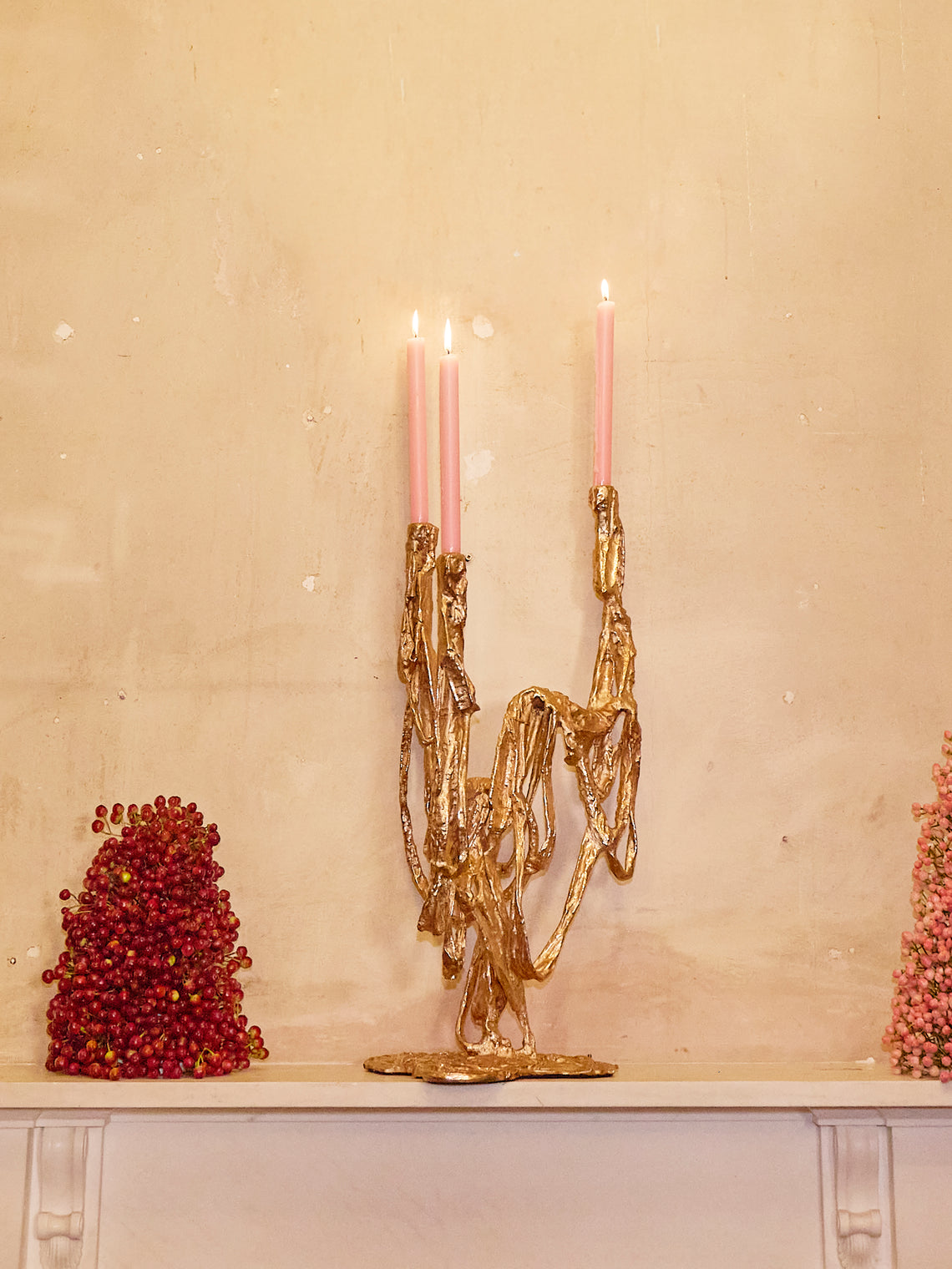 Viya - Golden Banyan Bronze Candelabra - Bronze - ABASK