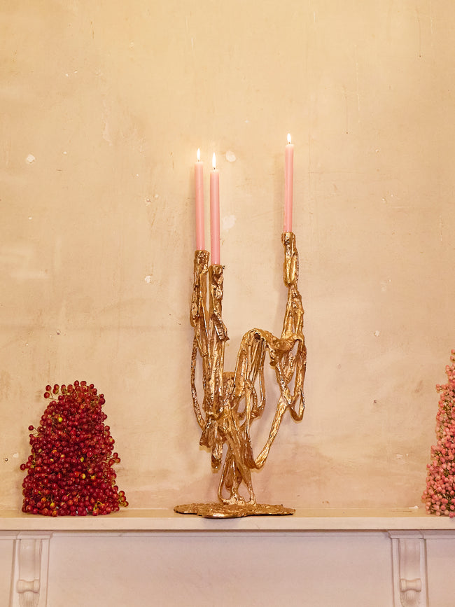 Viya - Golden Banyan Bronze Candelabra - Bronze - ABASK