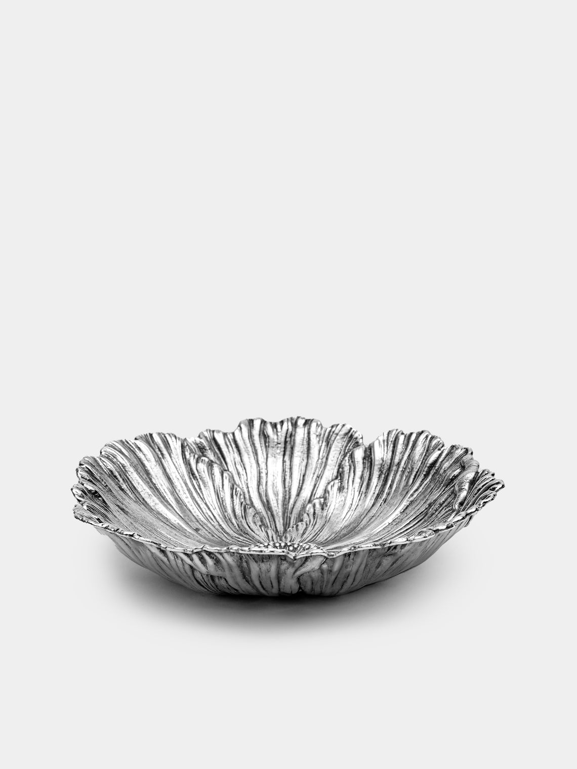 Antique and Vintage - 1970s Solid Silver Flower Dish - Silver - ABASK - 