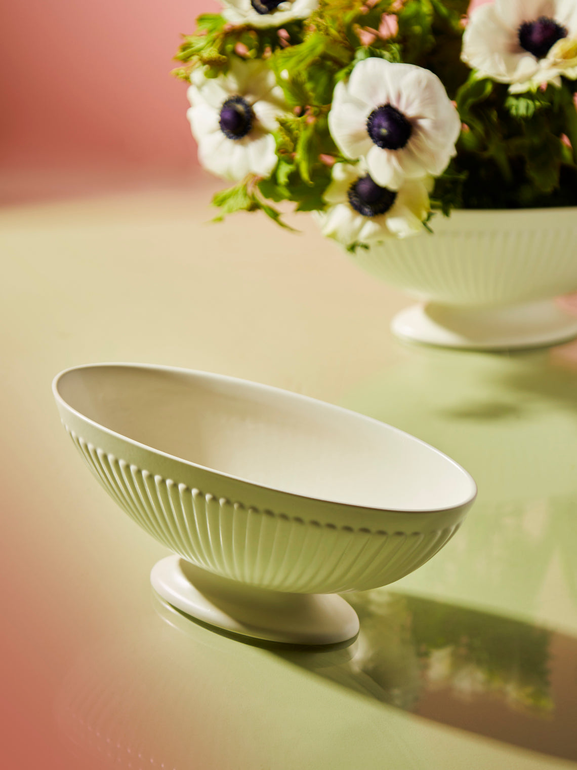 Antique and Vintage - 1930-1940 Ribbed Mantle Vase (Set of 2) -  - ABASK