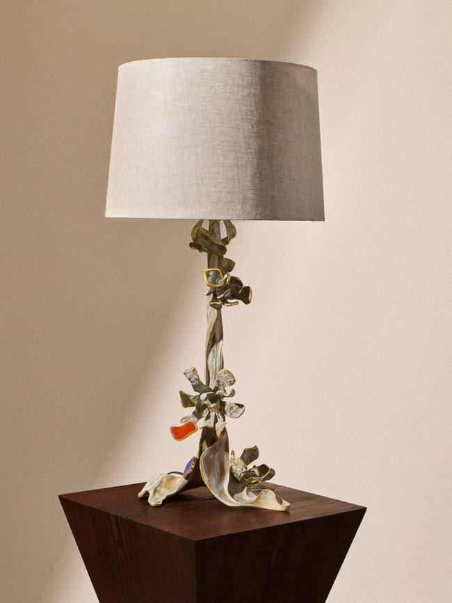 Viya - Glory Lily Brass Table Lamp - Brass - ABASK