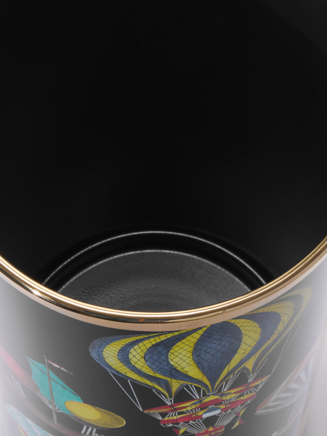 Fornasetti - Palloni Wood and Brass Umbrella Stand - Black - ABASK