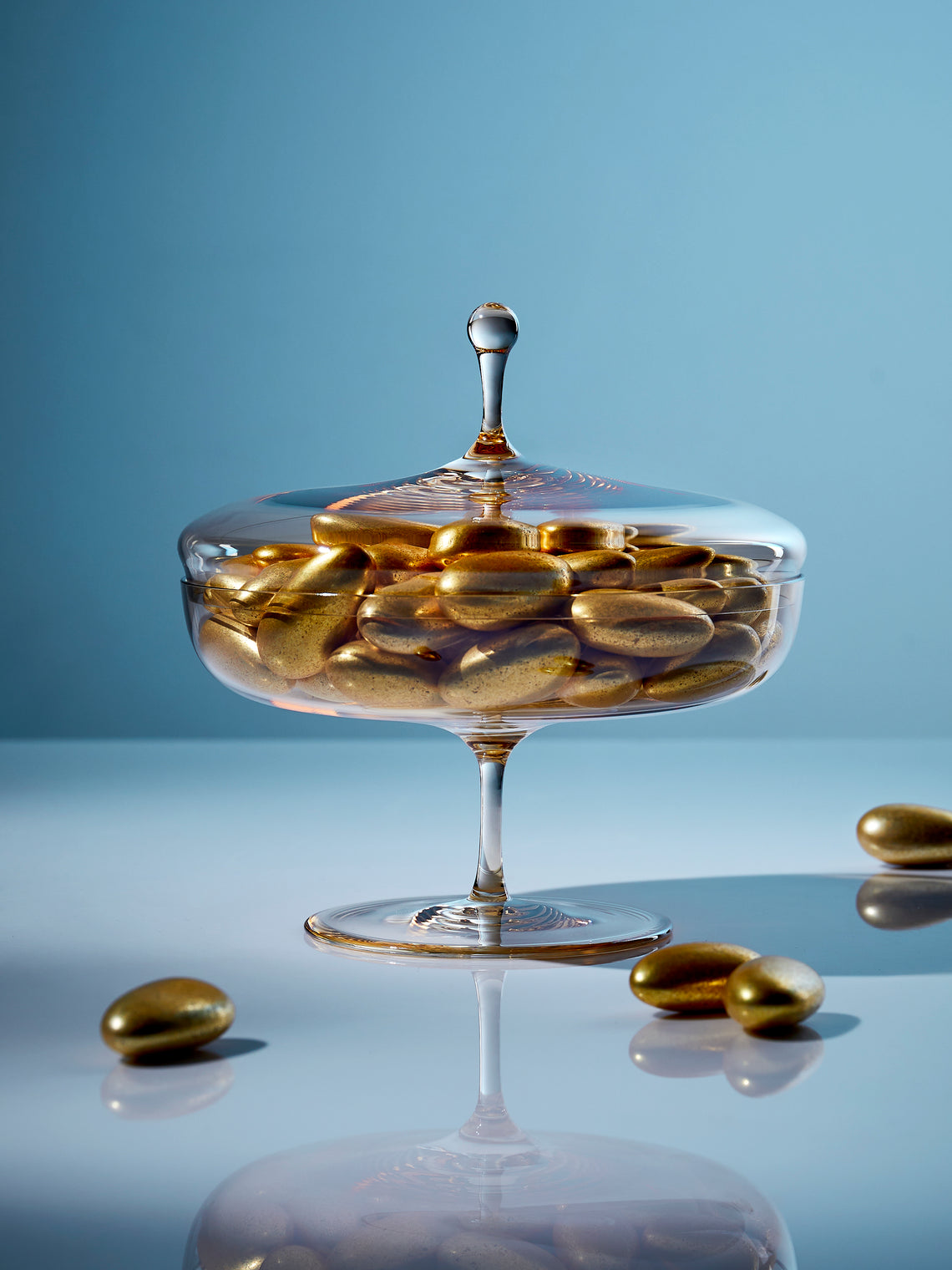 Lobmeyr - Hand-Blown Crystal Flat Candy Dish - Gold - ABASK