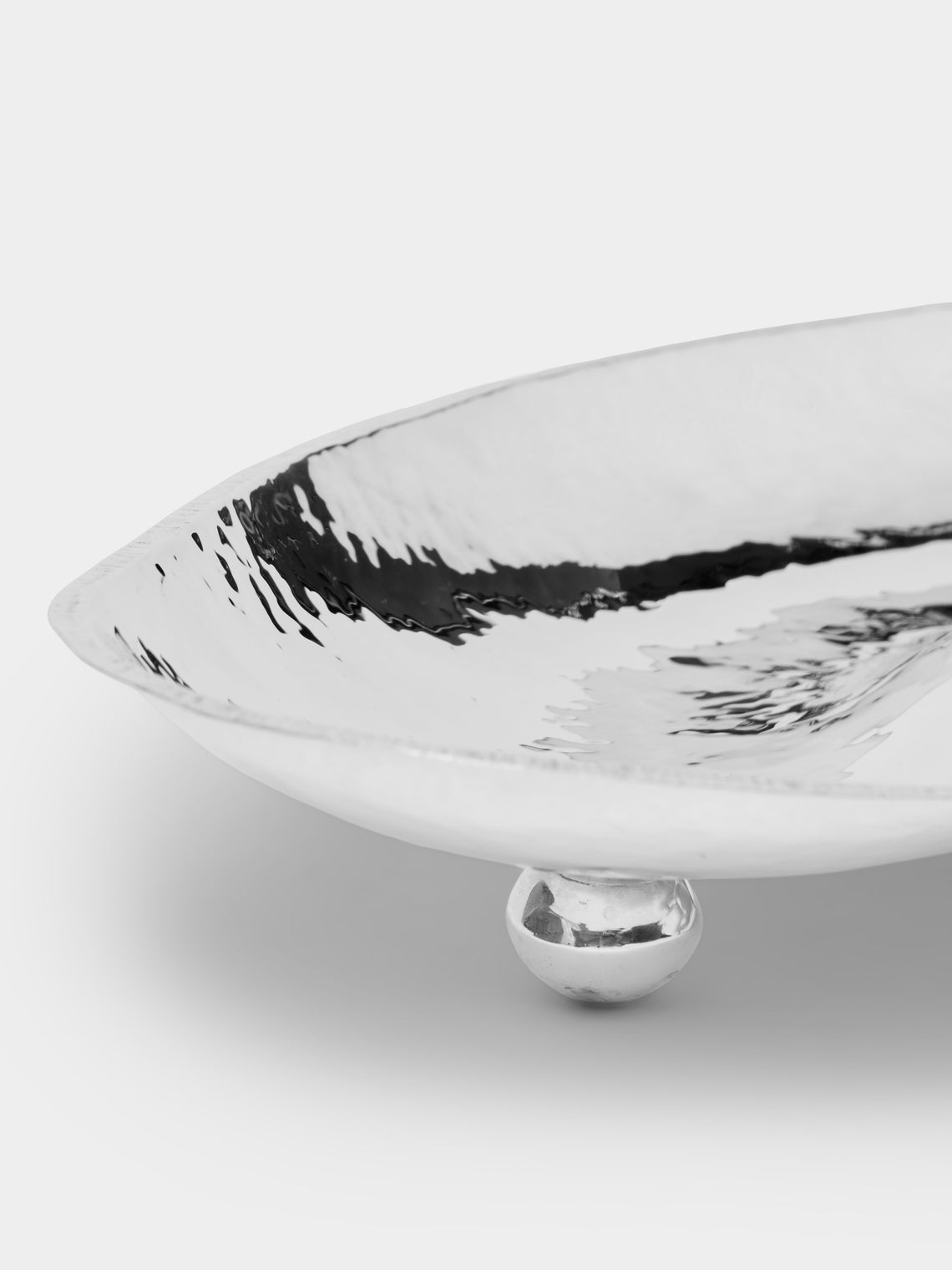 Tavares 1922 - Silver and Ammonite Fossil Tray (15.5in/39cm) - Silver - ABASK