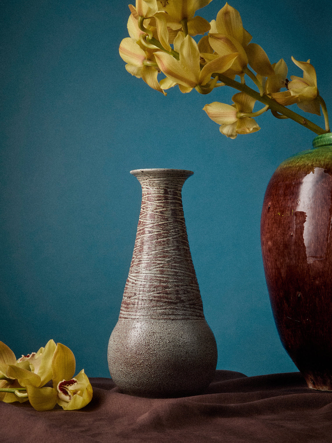 Antique and Vintage - 1950s Accolay Vase - Brown - ABASK