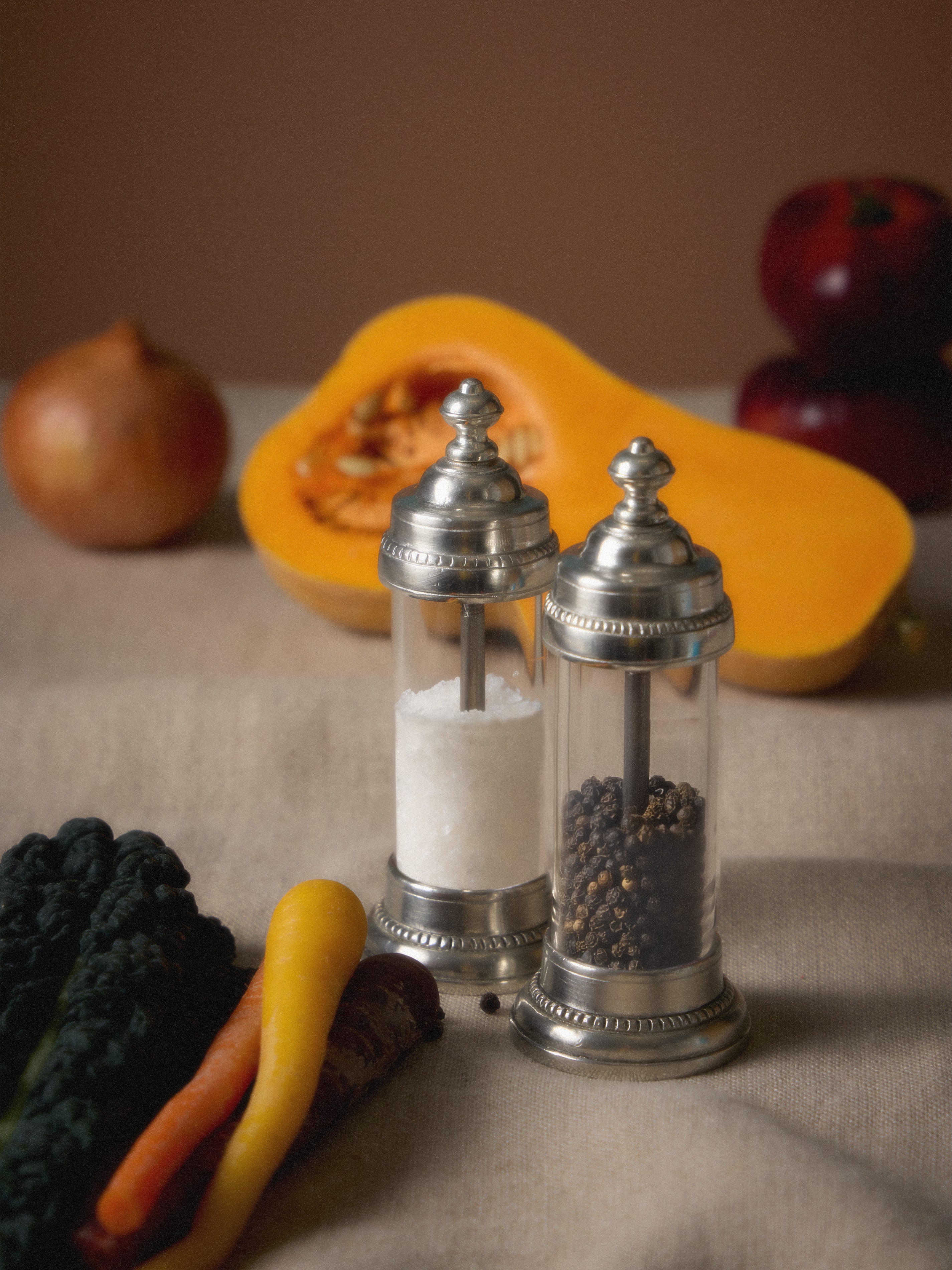 Toscana Pewter Salt and Pepper Mills (Set of 2)