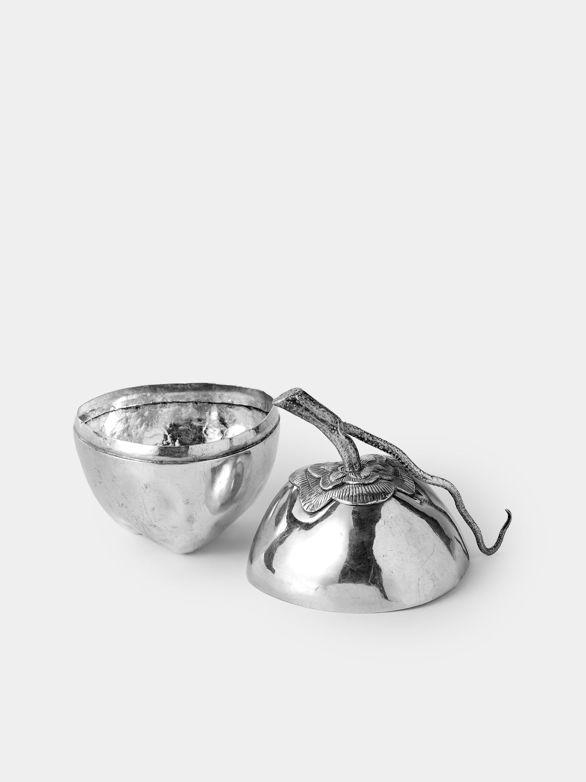 Antique and Vintage - 1900s Solid Silver Apple Beetle Box - Silver - ABASK