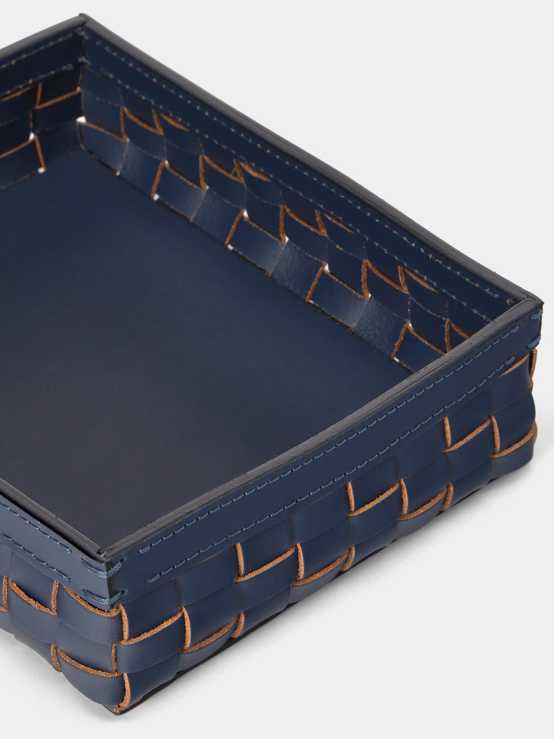 Riviere - Barcelona Water-Resistant Leather Low Basket - Blue - ABASK