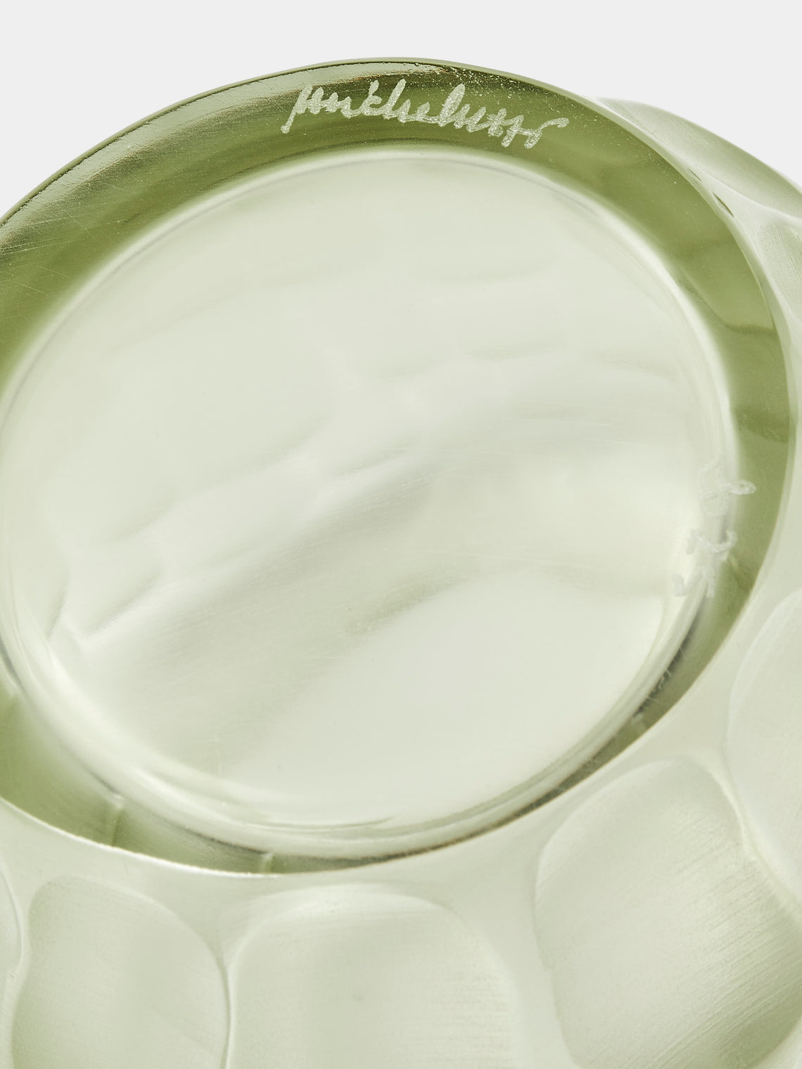 Micheluzzi Glass - Goccia Verdino Bamboo Hand-Blown Murano Glass Vase (9in/23cm) - Green - ABASK