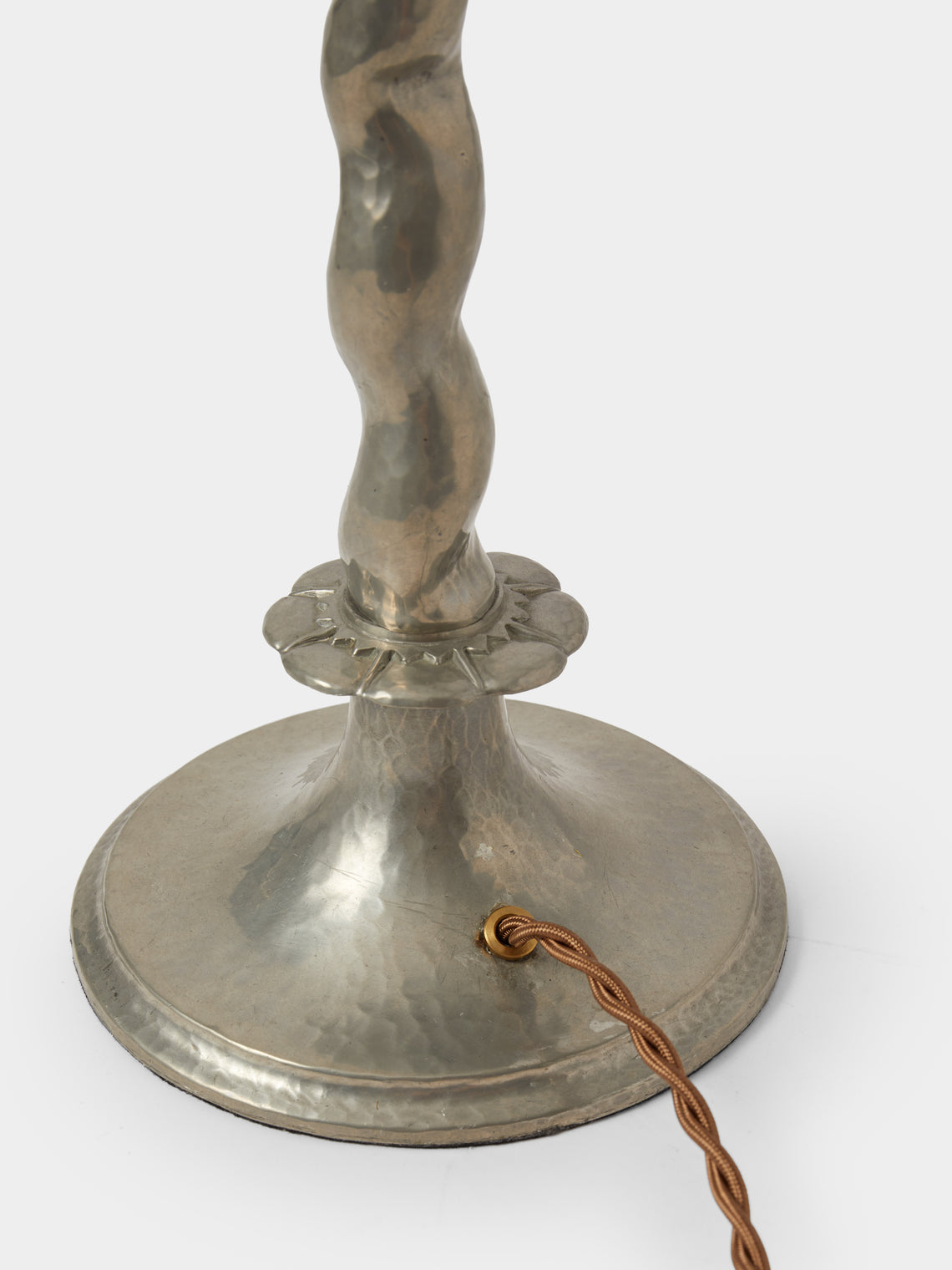 Antique and Vintage - 1920 Harald Notini Model 6891 Pewter Table Lamp - Silver - ABASK