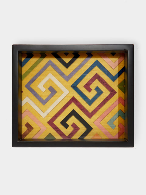 Biagio Barile - Labyrinth Wood Inlay Small Tray -  - ABASK - 