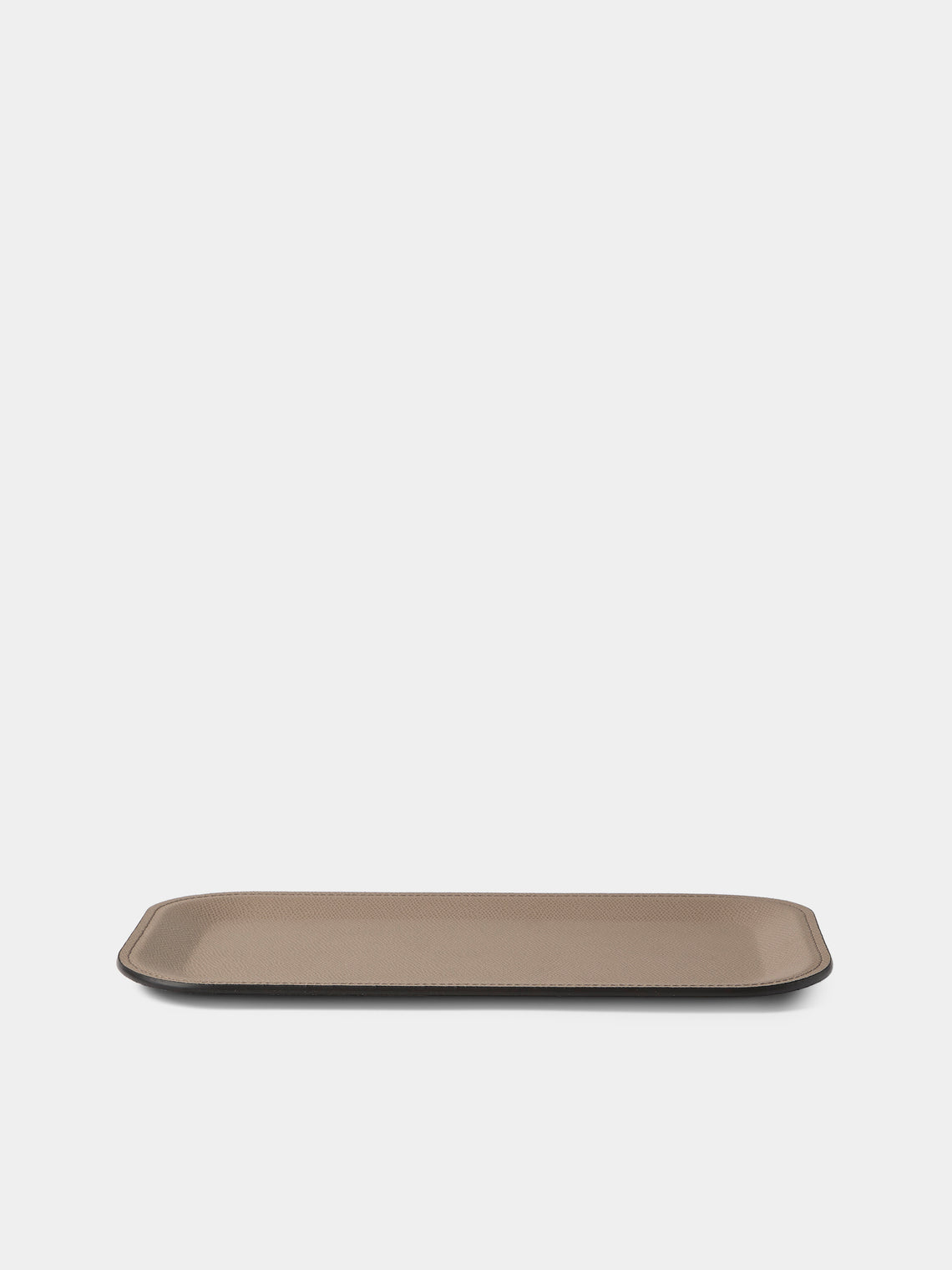 Pinetti - Victor Leather Trinket Tray (11.5in/29.5cm) - Taupe - ABASK