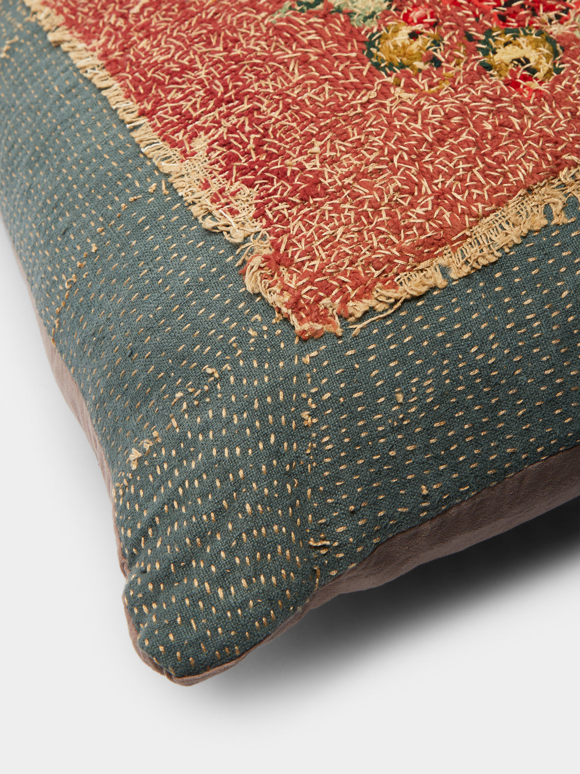 By Walid - 1940s Needlepoint Wool Cushion -  - ABASK