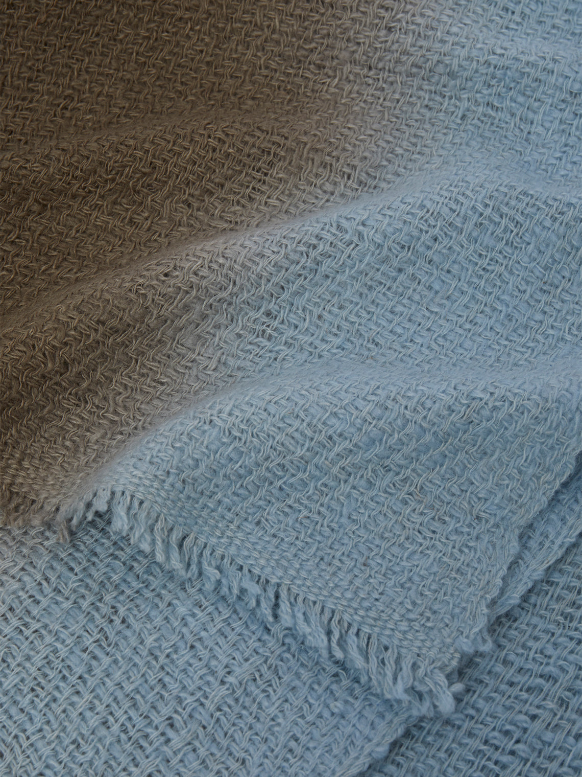 Me & K - Cashmere Ombré-Border Scarf | One Size - Gray - ABASK