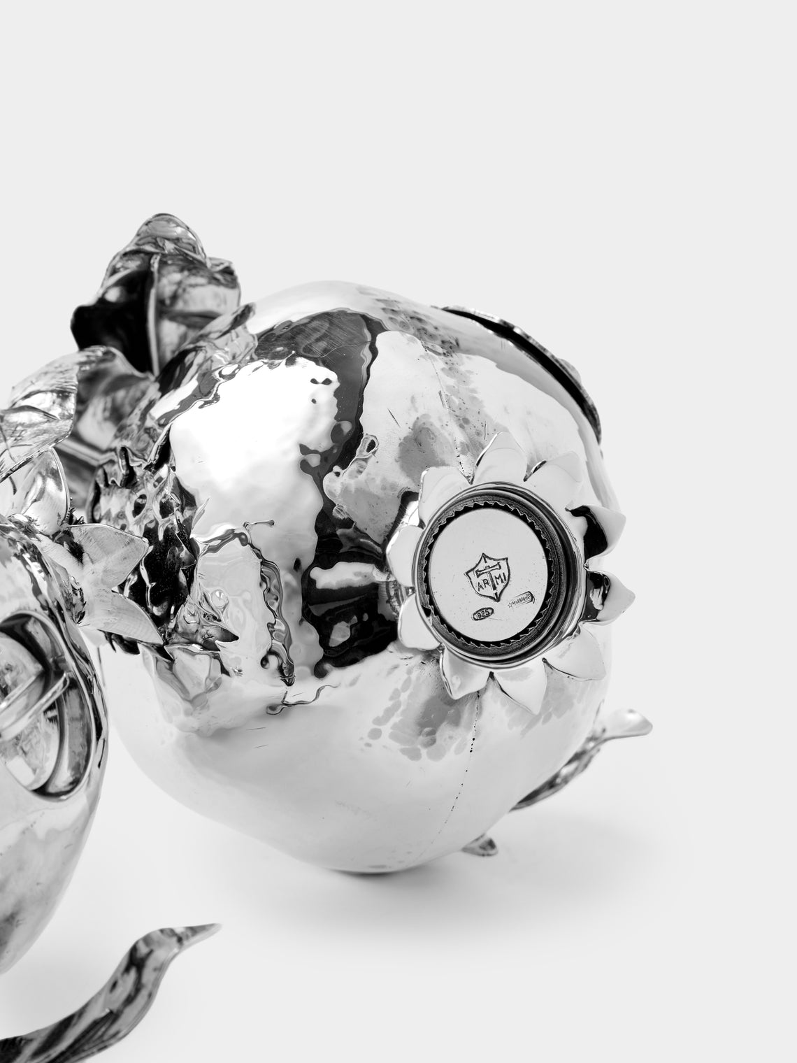 Milanese Silver - Pomegranate Sterling Silver Salt and Pepper Shakers (Set of 2) - Silver - ABASK